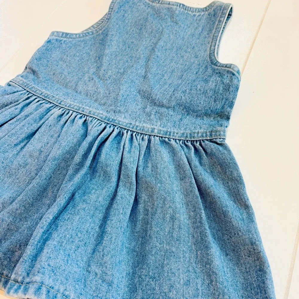 Vintage Oshkosh B'Gosh Light‎ Denim Dress, Made in USA, Size 2T